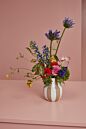 Bonita Brown Striped Vase 6.25" x 8"