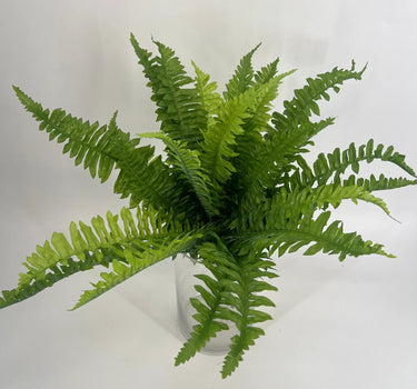 Le Fleur Boston Fern Bush 20" - Artificial Non-Flowering Plants Silk