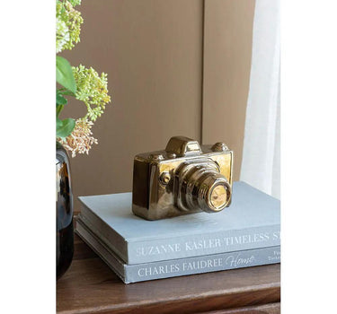 A&B Bronze Camera Figurine 6" x 5" x 4" - Figurines Merchandise