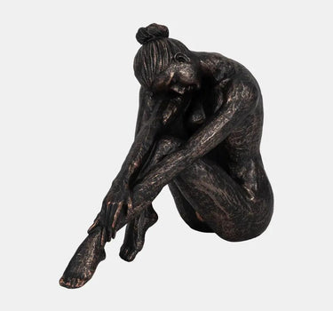 Sagebrook Bronze Resting Ballerina Statue 11" - Figurines Merchandise