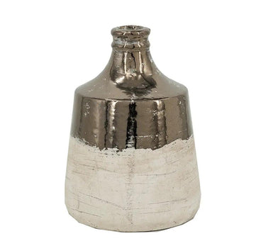 Bronze - Tan Terracotta Jug Vase 6"x 8.5" - Evergreen Home and Floral
