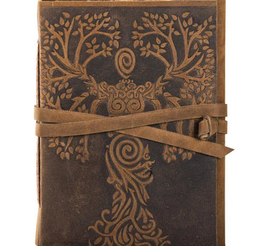 Benjamin International Brown Suede Goddess Tree Journal 5" x 7" - Journals Merchandise