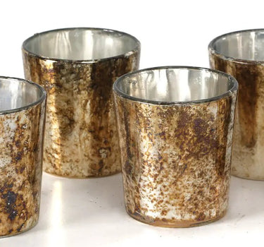 SNK Burnt Gold Mercury Votive Holder 2.5" - Candle Holders Merchandise