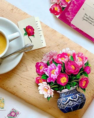 Mini Peony Paradise Pop-Up Greeting Card