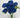 Le Fleur Cabbage Rose Bush Blue 19" - Uncategorized Silk