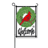 DK Designs Cardinal "Welcome" Garden Glam Flag - Decor Merchandise