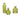 Accent Decor Carlotta Budvase Green (3 Sizes) 4"-6.25" - Vases Merchandise