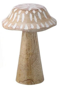 Regency Carved Mango Wood Brown Mushroom (2 Sizes) 4-7" - Figurines Merchandise