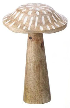 Regency Carved Mango Wood Brown Mushroom (2 Sizes) 4-7" - Figurines Merchandise