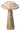 Regency Carved Mango Wood Brown Mushroom (2 Sizes) 4-7" - Figurines Merchandise