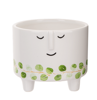 Face Planter with Leaf Pattern 4.4x3.75"