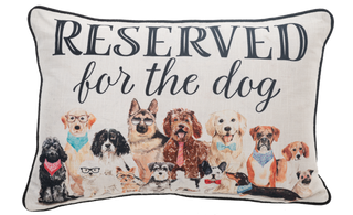 "Reserved for the Dog" 20x14" Lumbar Pillow