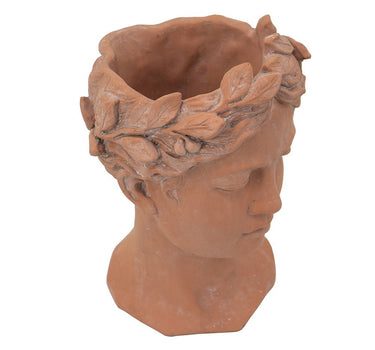 Cement Head Bust Planter 7"D x 11" - Evergreen Home and Floral