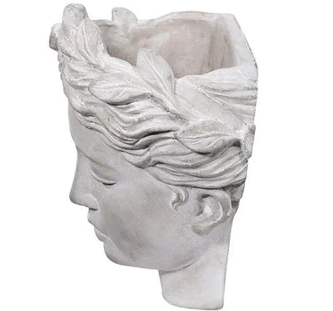 A&B Cement Woman Wall Vase 7" x 5.5" x 9" - Vases Merchandise