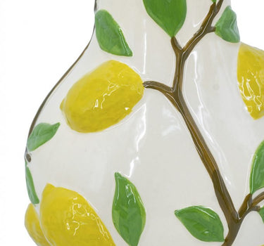 A&B Ceramic 3D Lemon Print Vase 9" x 13.5" - Vases Merchandise