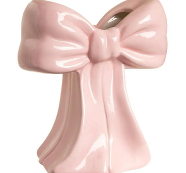 Allstate Ceramic Bow Vase Pink 7" - Vases Merchandise