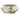 Napco Ceramic Gray-White Daisy Bowl 2.5"H x 5"D - Decorative Bowls Merchandise