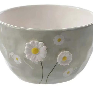 Special T Ceramic Raised Flower Bowl 6"D - Decorative Bowls Merchandise