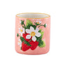 Napco Ceramic Strawberry/Flower Planter 3.25"W x 3.75"H - Planters Merchandise
