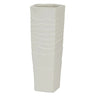 Deco Marché Ceramic Textured Vase White 4.5" x 5" x 12.5" - Vases Merchandise
