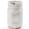 Napco Ceramic White Mason Jar Small 5"H - Decorative Jars Merchandise