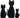 Flocked Black Cat Figurine (3 Sizes) 4-8"H