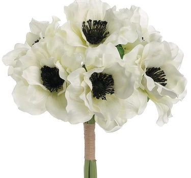 Allstate Anemone Bundle x6 White 12" - Uncategorized Silk