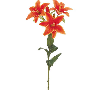 Allstate Day Lily Spray Orange 30" - Silk