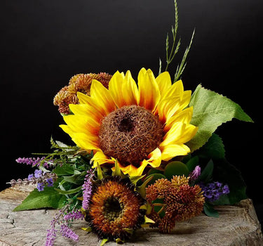 Sunflower Spray Brown 28"