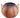 Metal Orange Pumpkin Planter 7"