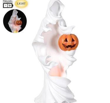 Allstate Hooded Ghost Lighted Statue 20" - Seasonal & Holiday Decorations Merchandise