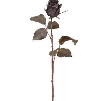 Small Cottage Rose Bud Spray Black 21.5"