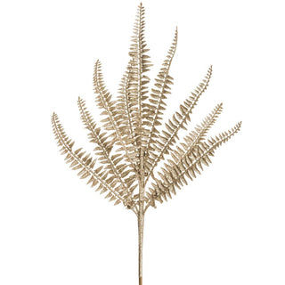 Glittered Sword Fern Champagne 19"