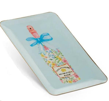 RAZ Champagne Fleur Tray (2 Sizes) 10-12" - Uncategorized Merchandise