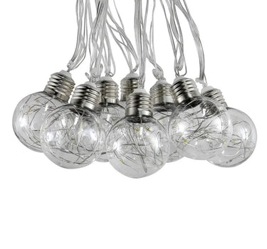 A&B Clear LED String Lights With Balls 9" x 9" X 2.5" - Light Ropes & Strings Lamps/Lights