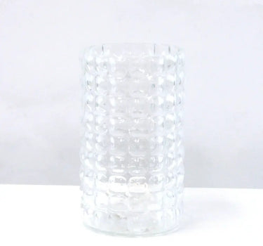 Clear Textured Bubble Glass Vase 7.5"H x 4.35"D