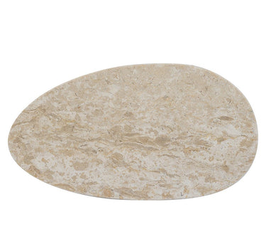 Cream Oval Marble Accent Tray 12" x 6.5" - Evergreen Home and Floral