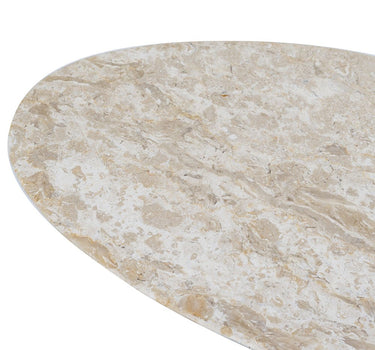 Cream Oval Marble Accent Tray 12" x 6.5" - Evergreen Home and Floral