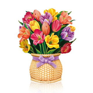 Mini Festive Tulips Pop-Up Greeting Card