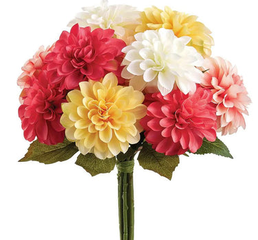 Allstate Dahlia Bundle Mixed Colors 15" - Artificial Flowering Plants Silk