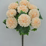 Golden Bell Dahlia Bush Peach 19" - Artificial Flowering Plants Silk