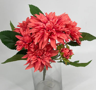 Le Fleur Dahlia Bush Pink 19.5" - Artificial Flowering Plants Silk