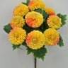 Golden Bell Dahlia Bush Yellow 19" - Artificial Flowering Plants Silk