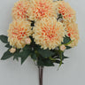 Golden Bell Dahlia Bush Yellow 23" - Artificial Flowering Plants Silk