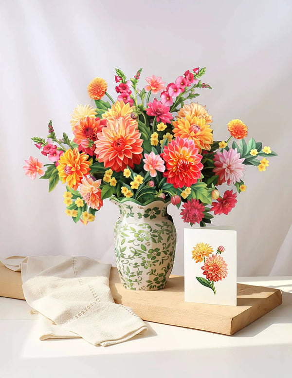 FreshCut Paper LLC Dahlia Sunrise Pop-up Greeting Card - Greeting Cards Merchandise