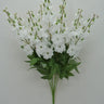 Golden Bell Delphinium Bush White 23" - Artificial Flowering Plants Silk