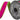 Reliant Deluxe Dupioni Two Color Fuchsia-Lime Basic Wired Edge Ribbon 1"W x 10yd - Ribbons & Trim Ribbon