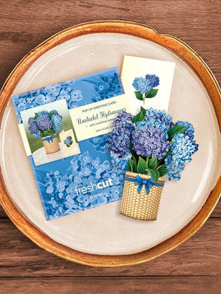 Mini Nantucket Hydrangea Pop-Up Greeting Card
