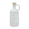 A&B Earthy White Terracotta Vase with Handle 5" x 11" - Vases Merchandise