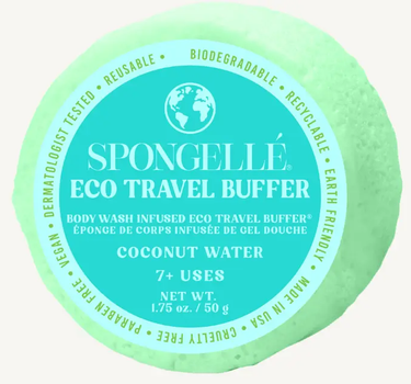 Spongelle Eco Collection Travel Buffer Coconut Water 7+ Wash 1.75 Oz - Bath & Body Bath & Body